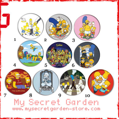 The Simpsons - Pinback Button Badge Set ( or Hair Ties / 4.4 cm Badge / Magnet / Keychain Set )